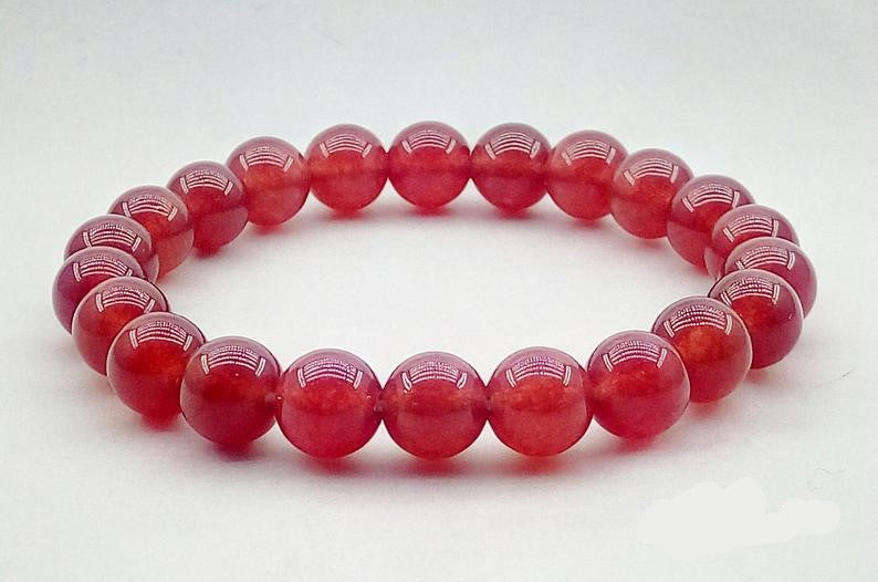 Amazon.com: CHIKLEET Natural Ruby Bracelet 7mm-8mm Beads-Red Ruby Bead  Bracelet-AAA Plain Bead Bracelet-July Birthstone-Stretchable Wire Bracelet-Round  Ruby Bead, 7 Inches. : Clothing, Shoes & Jewelry