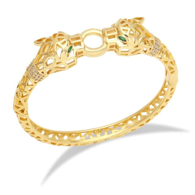 Emboss Jaguar With Diamond Gold Plated Stainless Steel Bracelet For Men -  Style A923, गोल्ड प्लेटेड ब्रेसलेट - Soni Fashion, Rajkot | ID: 26387420273