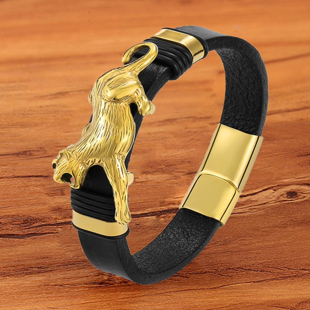 Jack Marc Jaguar Silver Gold Bracelet For Men – JACKMARC.COM